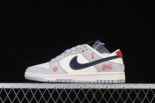 All categories Nk SB Dunk Series Nk SB Dunk Low High-end customized low-top sneakers Nike SB Dunk Low Year of the Horse limited edition Rice black pig eight leather Anniversary high-end customized low-top casual sneakers FC1688-255